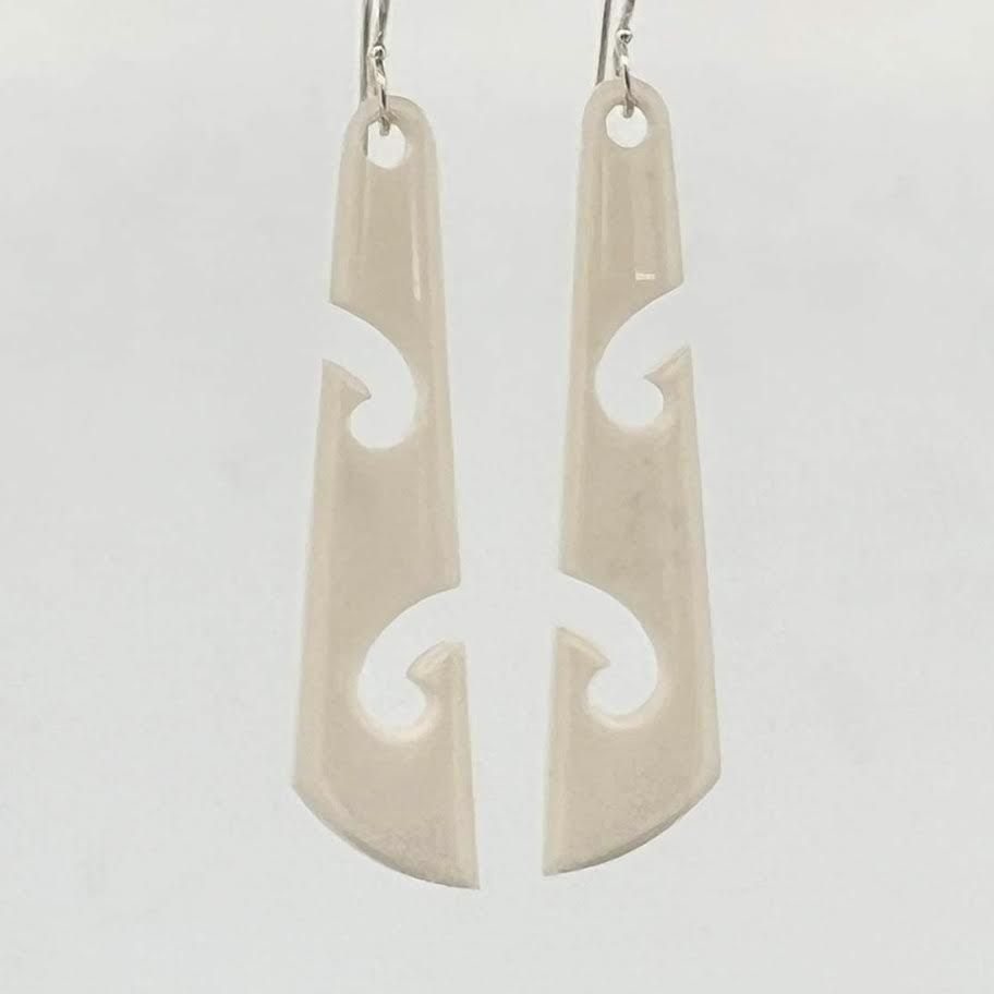 Double Koru Bone Earrings
