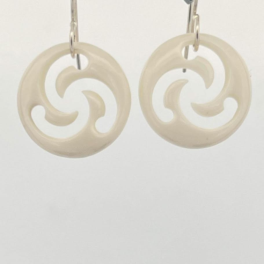 Circular Koru Bone Earrings