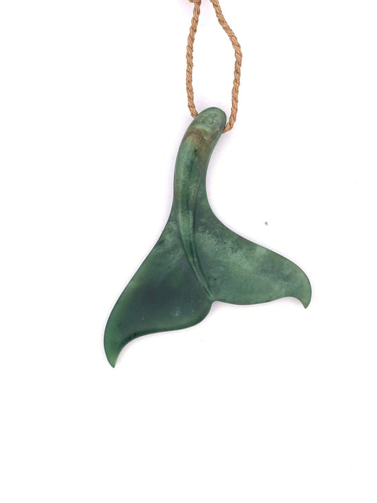 Whale Tail Jade Pendant