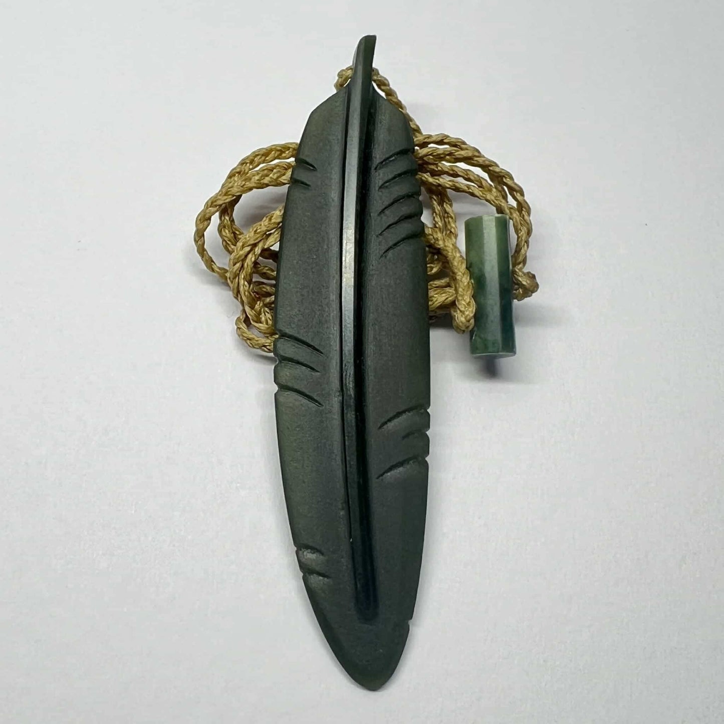 Kakapo Feather Jade Pendant