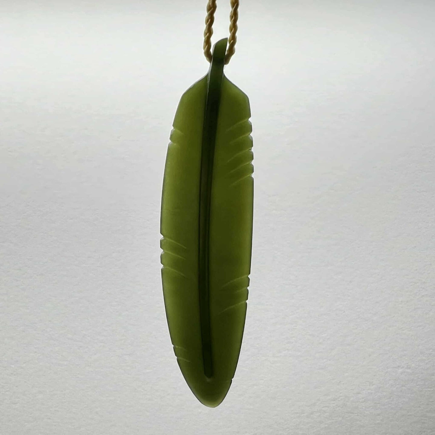 Kakapo Feather Jade Pendant