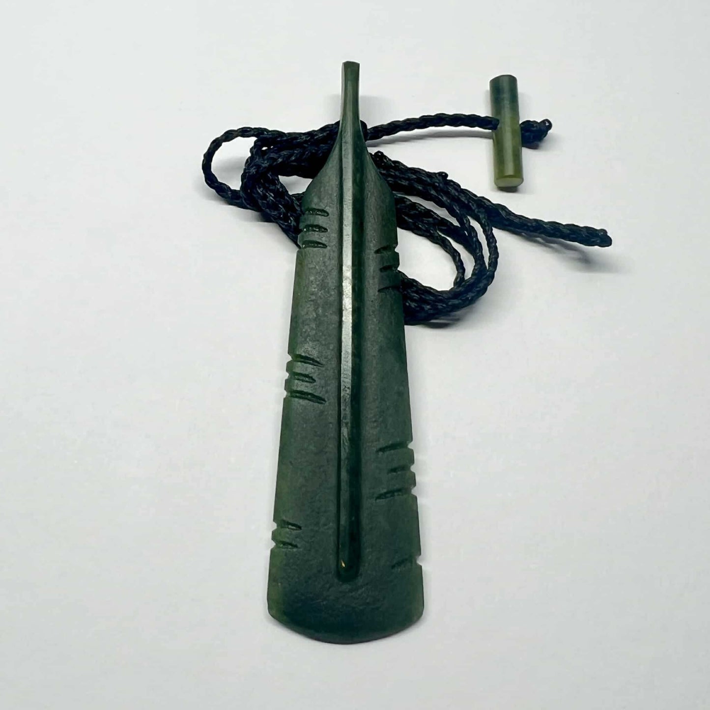 Huia Feather Jade Pendant