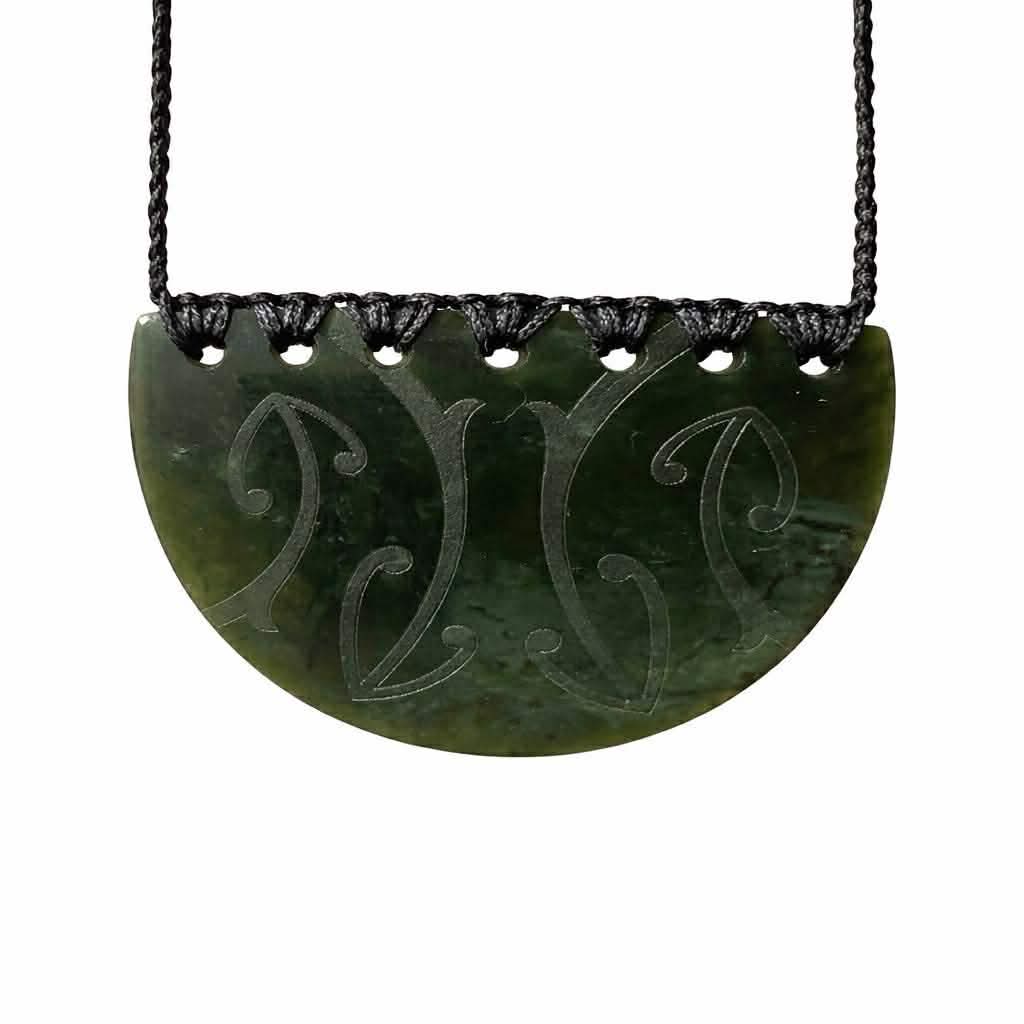 Jade koru breastplate