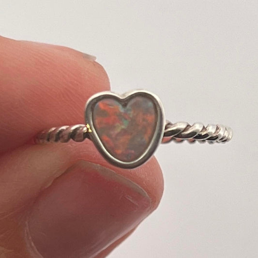 Ring With Lightning Ridge Opal In Sterling Silver
