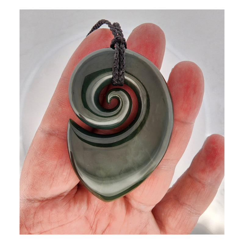 Large High Quality Jade Koru