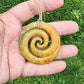 Double Spiral Pendant NZ Flower Jade