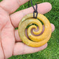 Double Spiral Pendant NZ Flower Jade