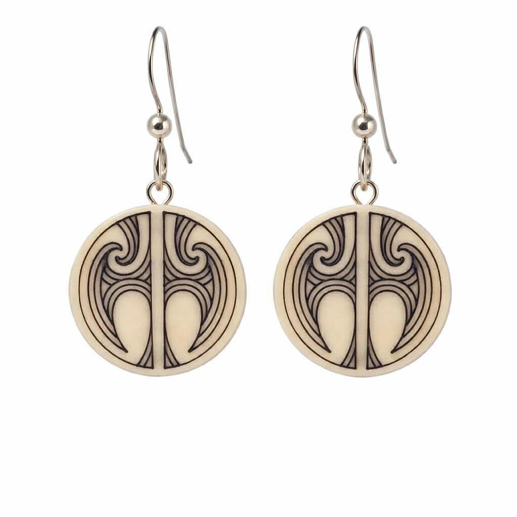 Circular Bone Earrings