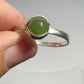 Ring With High Dome NZ Jade Gem In Sterling Silver