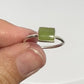 Ring With Rectangular NZ Jade Gem In Sterling Silver